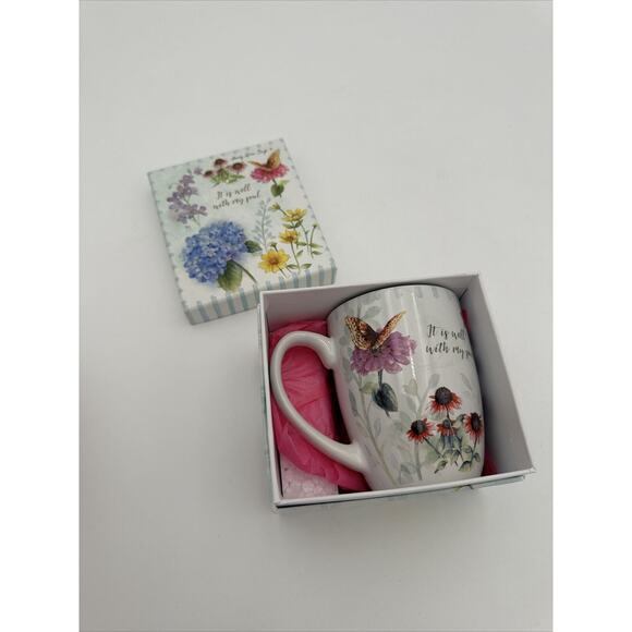 Sandy Clough/Faithfully Yours Coffee Mug It Is Well With My Soul NIB - Picture 7 of 8